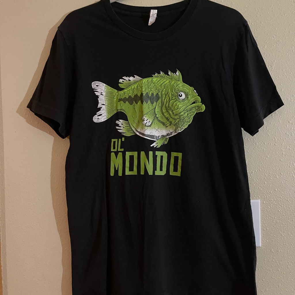 Bella Canvas Green Fish Graphic Black Tee
